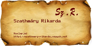 Szathmáry Rikarda névjegykártya